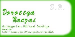 dorottya maczai business card